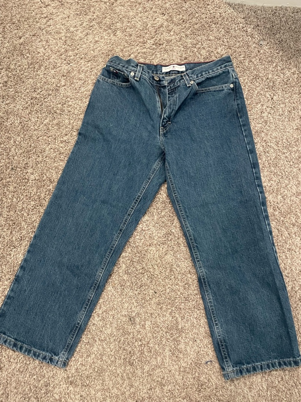 Tommy Hilfiger Medium Blue Denim Jeans with Signature Flag